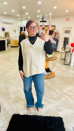 V-Neck Cable Sweater Vest