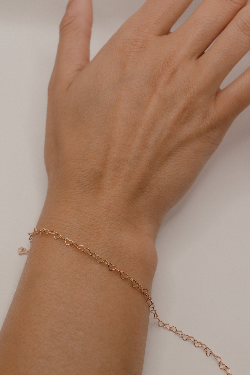 Heart Breaker Chain Rose Gold Filled