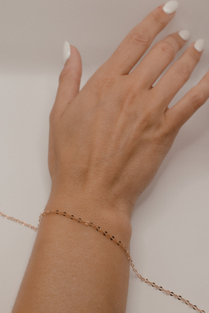 Dapped Rose Gold Filled Chain