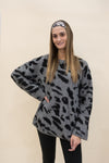 Leopard Haze Fuzzy Sweater