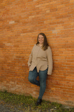 Mocha Wander gauze top