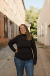 Sofia Microfiber Mock neck top