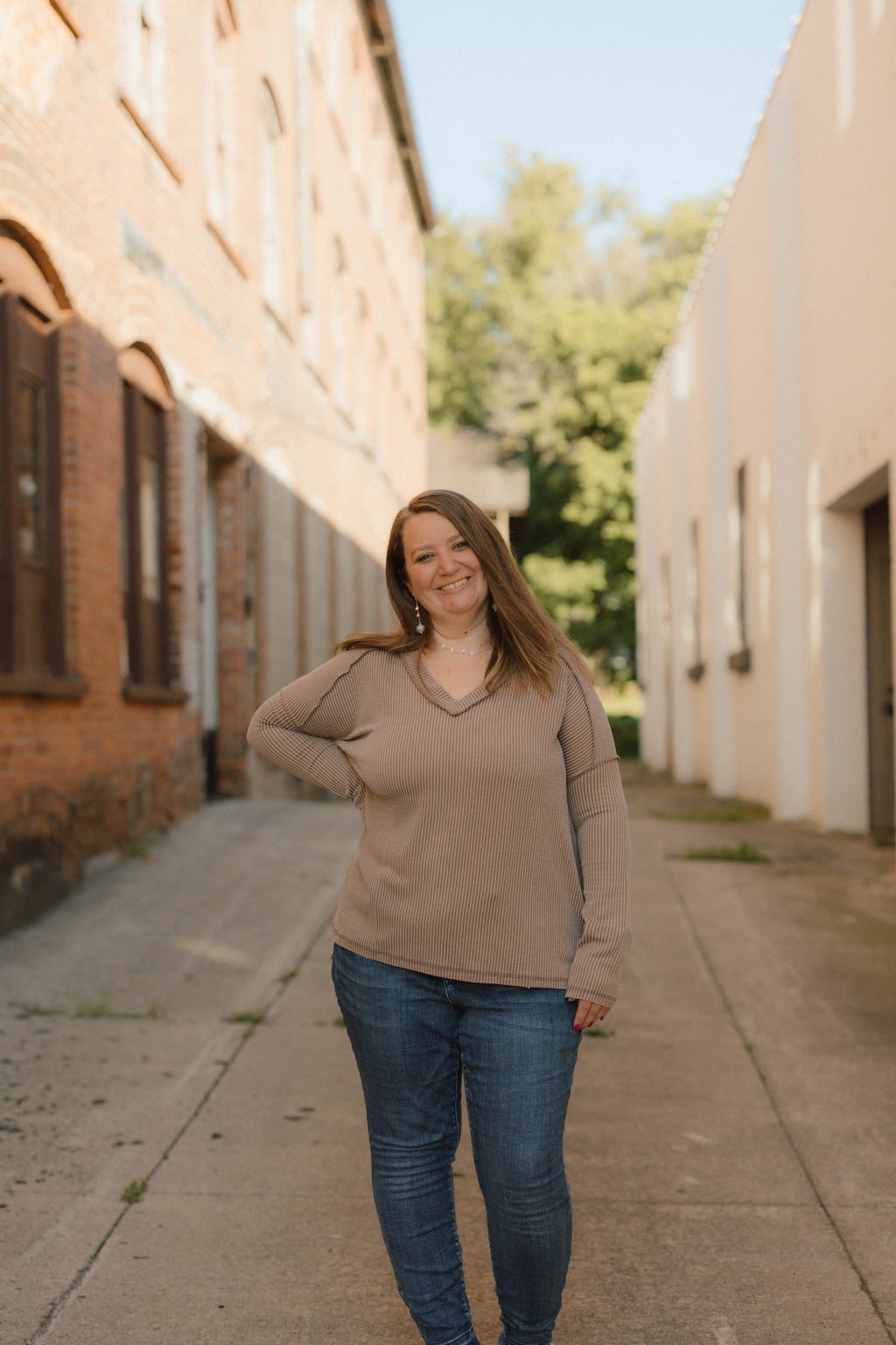 Vanna Ribbed Long Sleeve Top