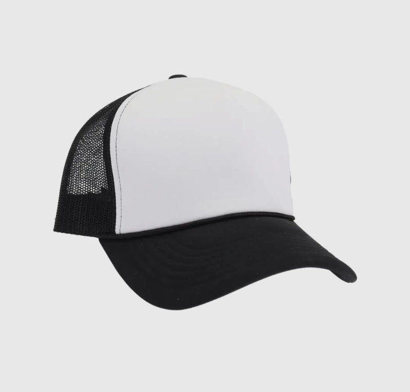 2 Tone Trucker Hat Black & White