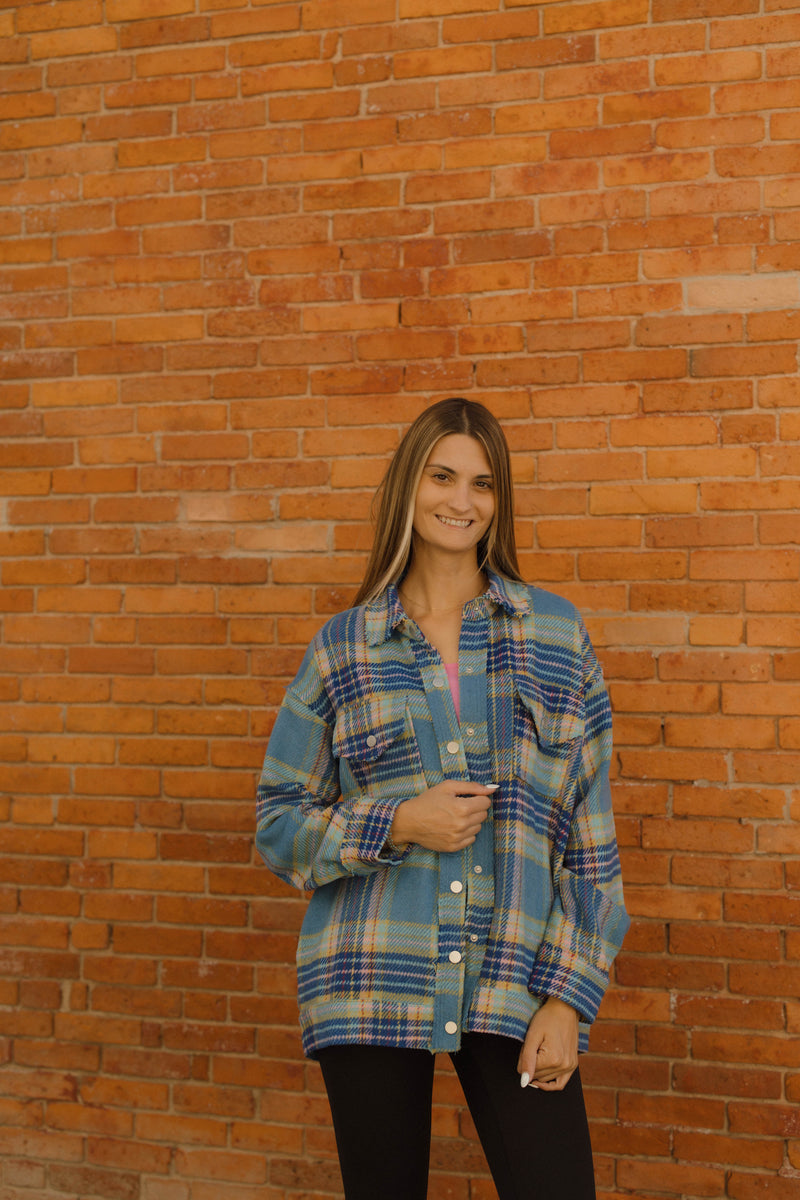 Cabin Check Blue flannel