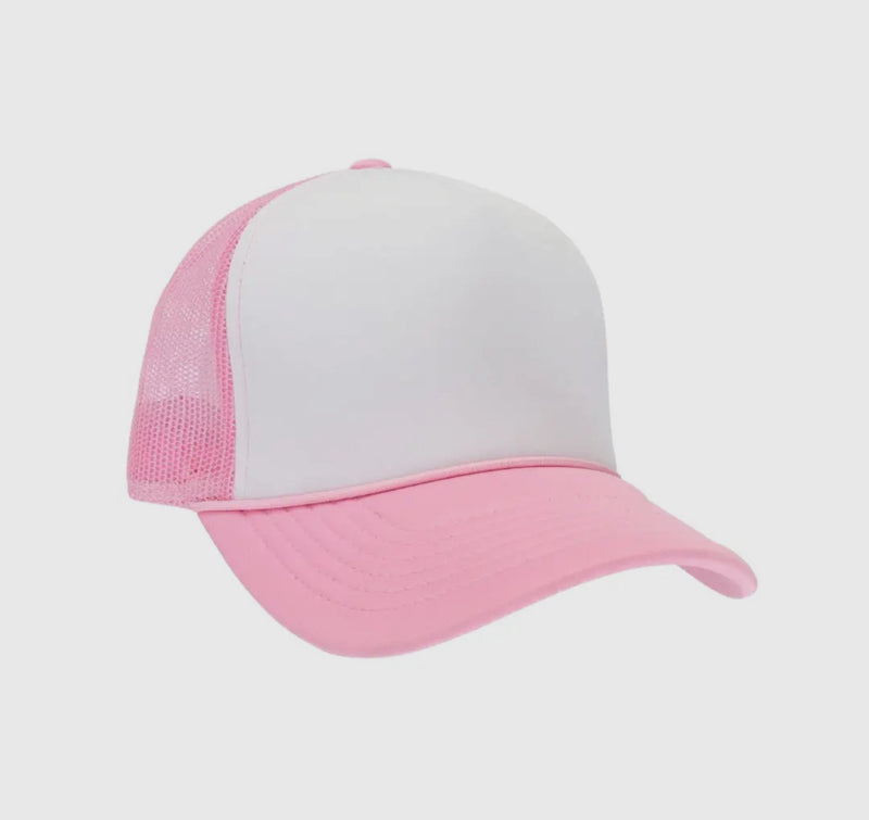 2 Tone Trucker Hat Pink & White