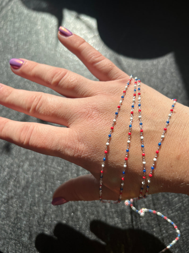 Red White & Blue Nyla Sterling Silver