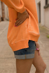 Acid wash pullover