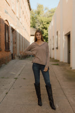 Vanna Ribbed Long Sleeve Top