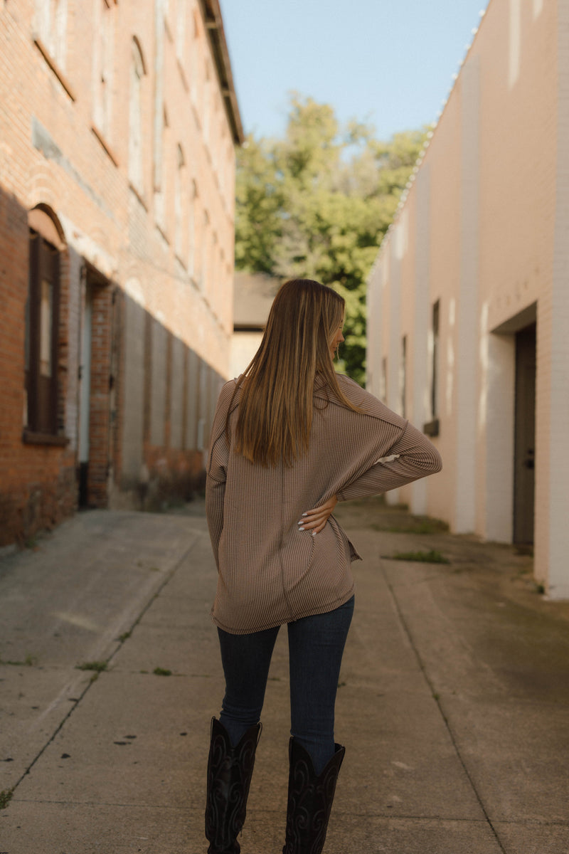 Vanna Ribbed Long Sleeve Top