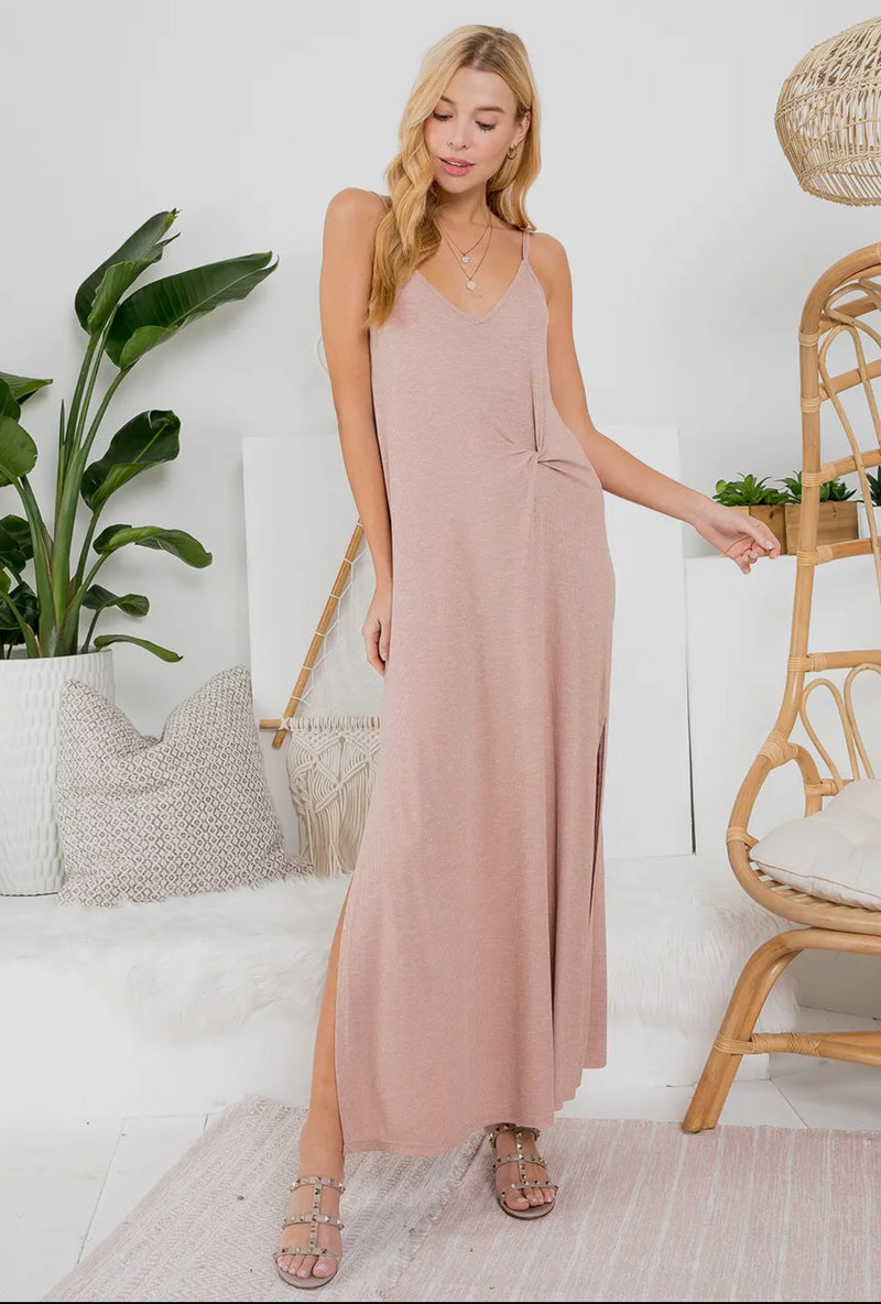 Got Me Twisted Ribbed Dress