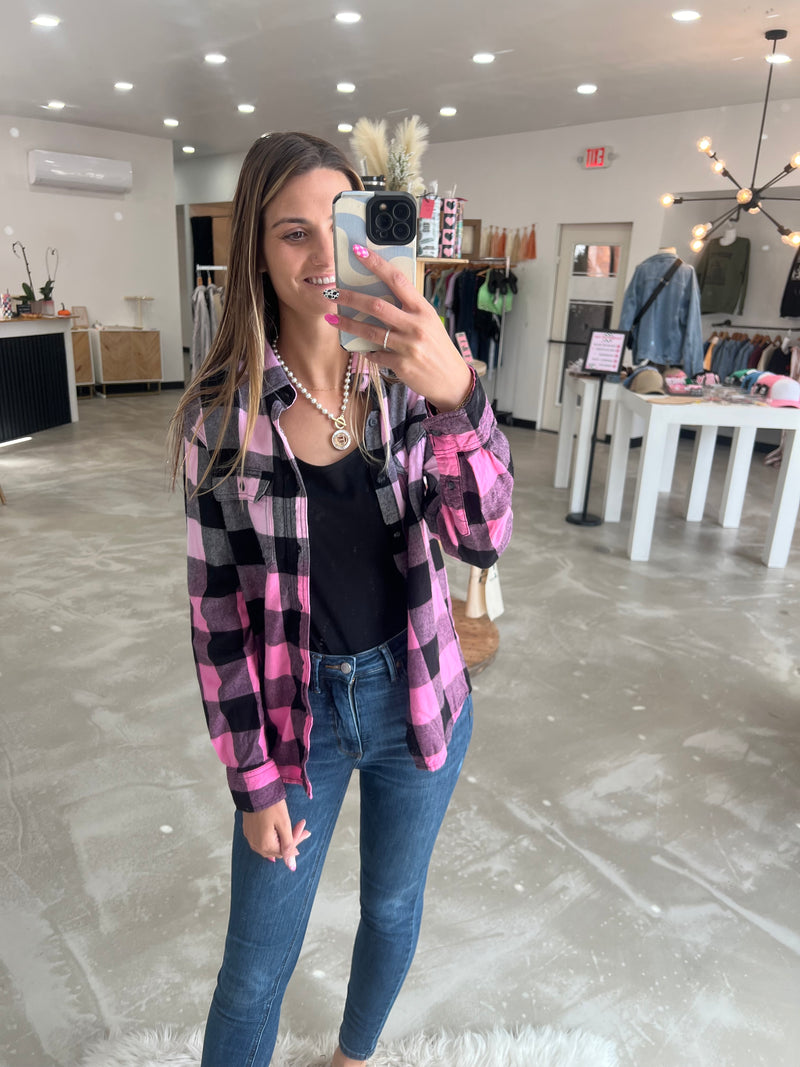 Pretty In Pink Flannel