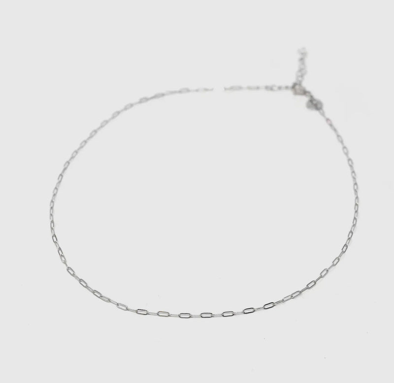 Mini Paperclip Silver Chain Charm Bar