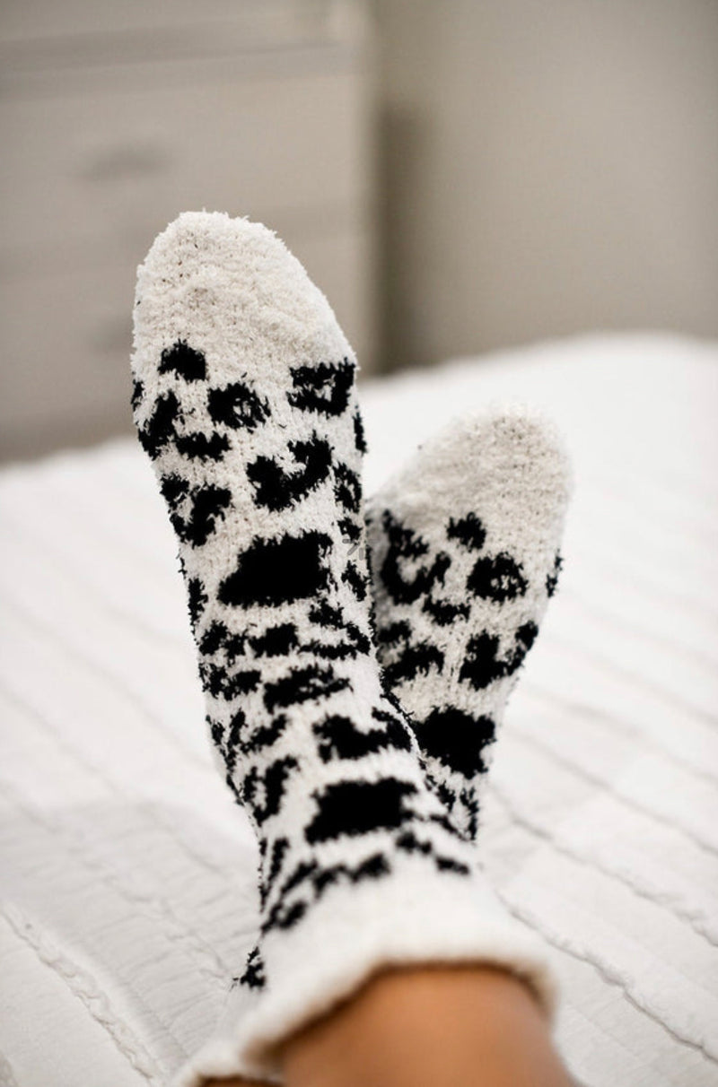 Leopard Fleece Socks