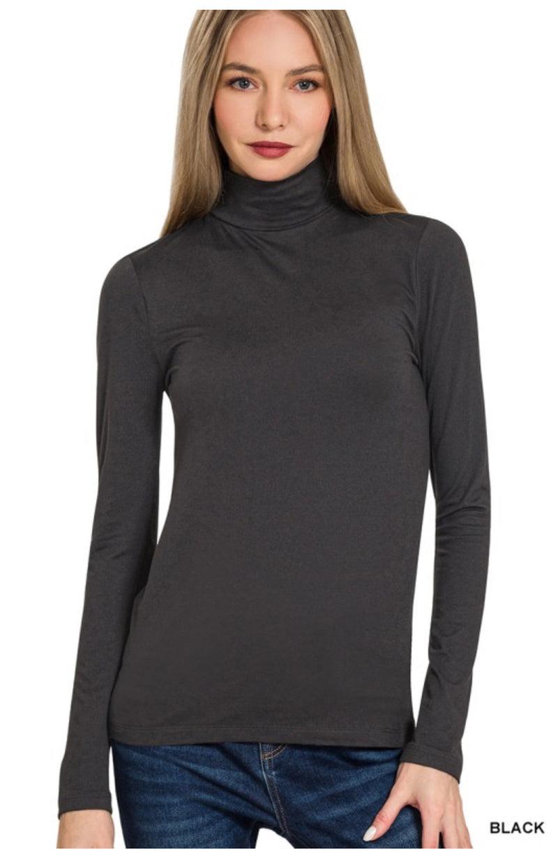 Sofia Microfiber Mock neck top