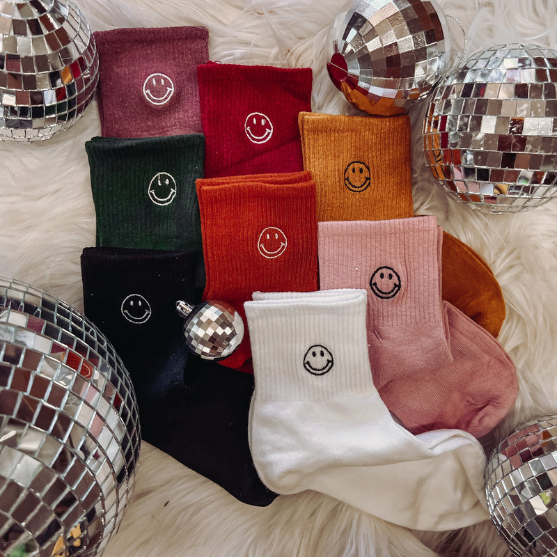 Embroidered Happy Socks