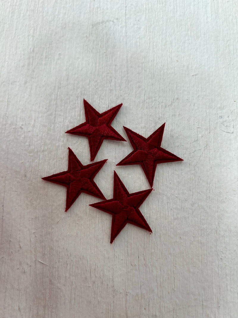 Maroon Mini Star Patch
