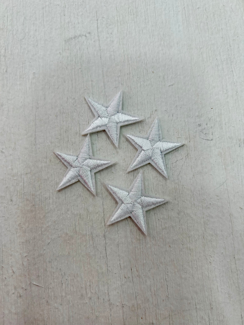 White Mini Star Patch