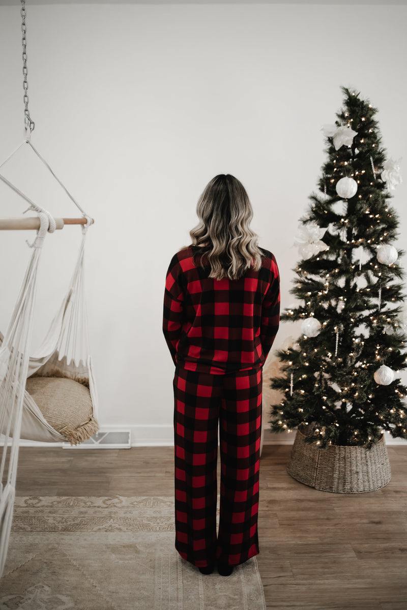 Feeling Blessed Plaid Top