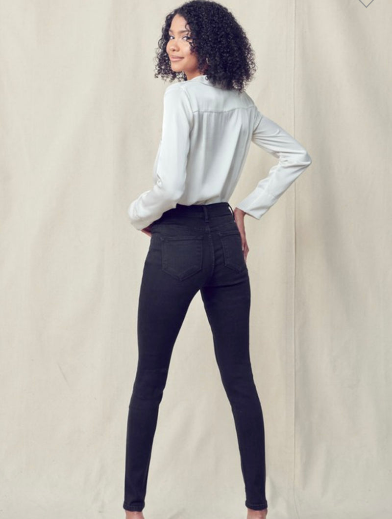 Kan Can: Liv High Waisted Black Jeans