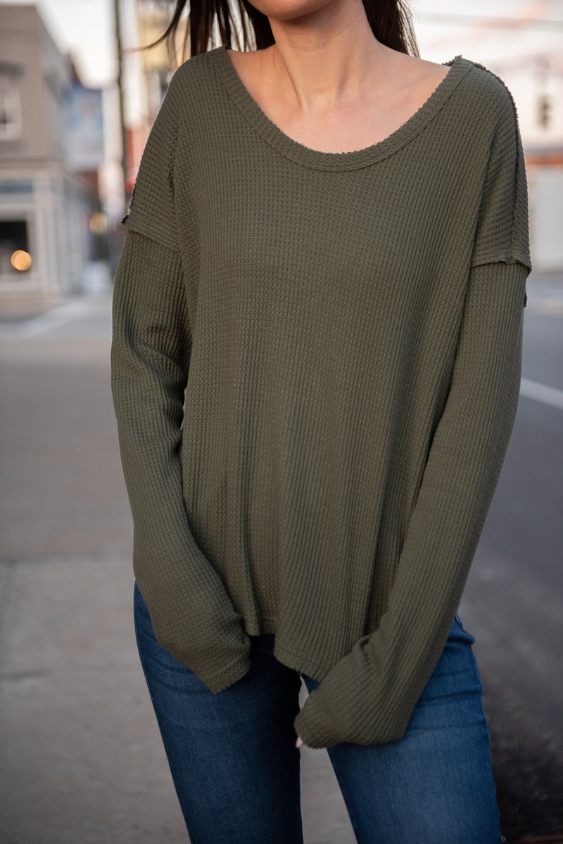 Never Change Waffle Knit Top